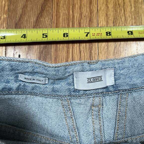 Closed Denim Relaxed Fit High Waist Light Wash NWT Denim Italy Made 28”x31” - Picture 7 of 12